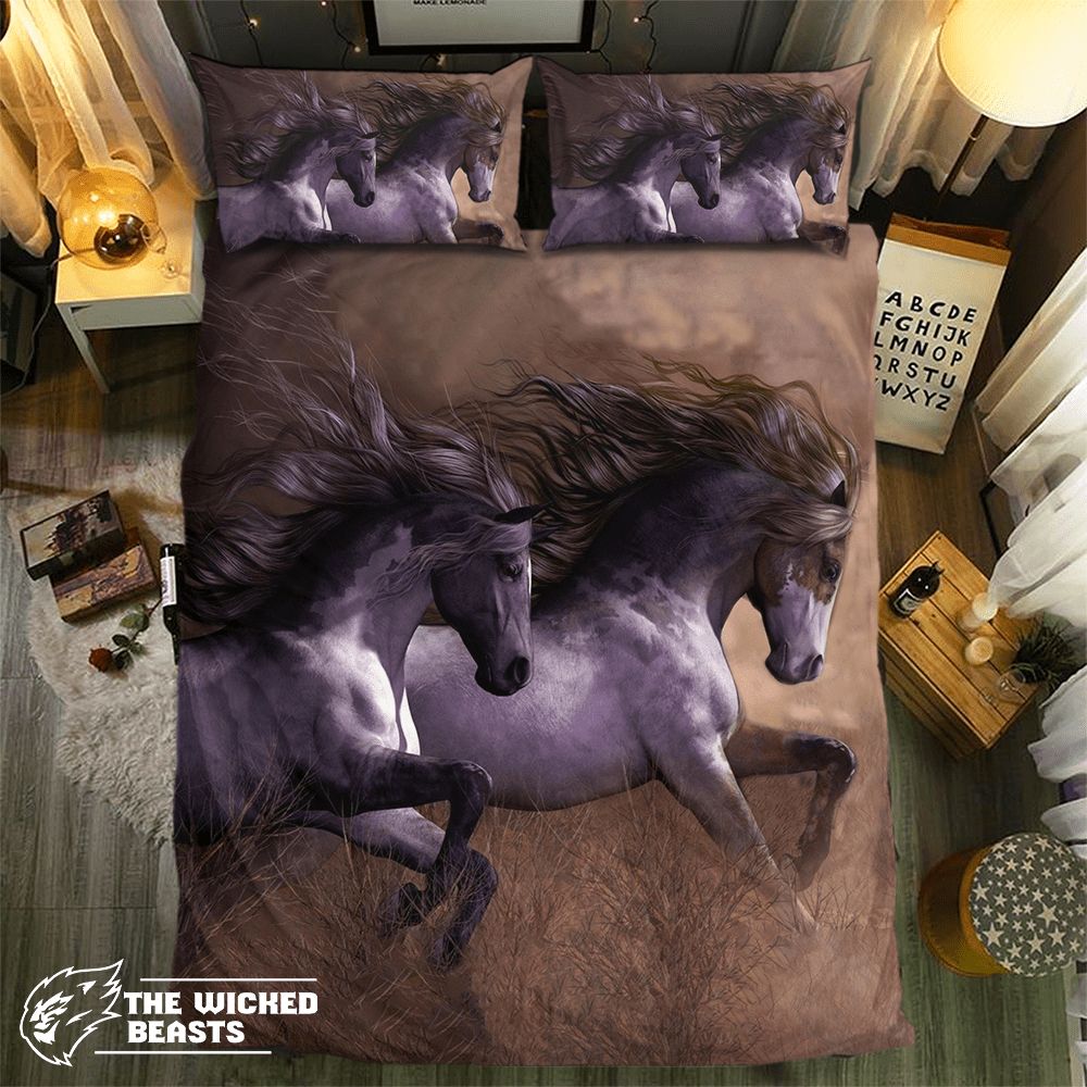 Highland Horse Duo 0920103D Customized Duvet Cover Bedding Sets