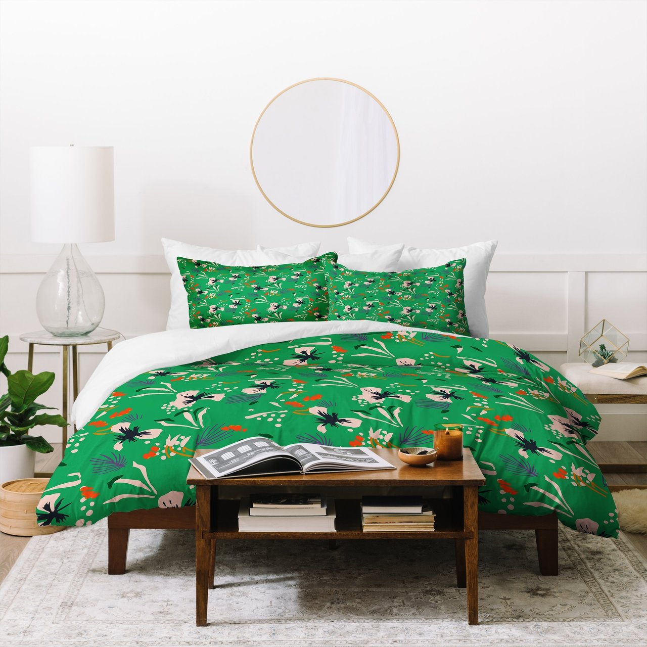 Holli Zollinger ANTHOLOGY OF PATTERN SEVILLE GARDEN GREEN Duvet Cover