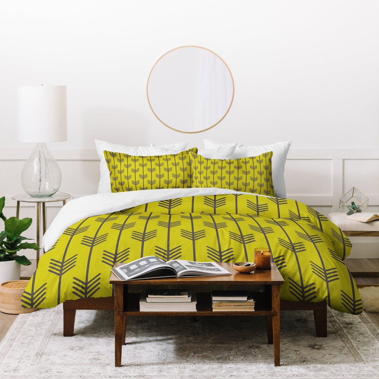Holli Zollinger Arrow Chartreuse Duvet Cover