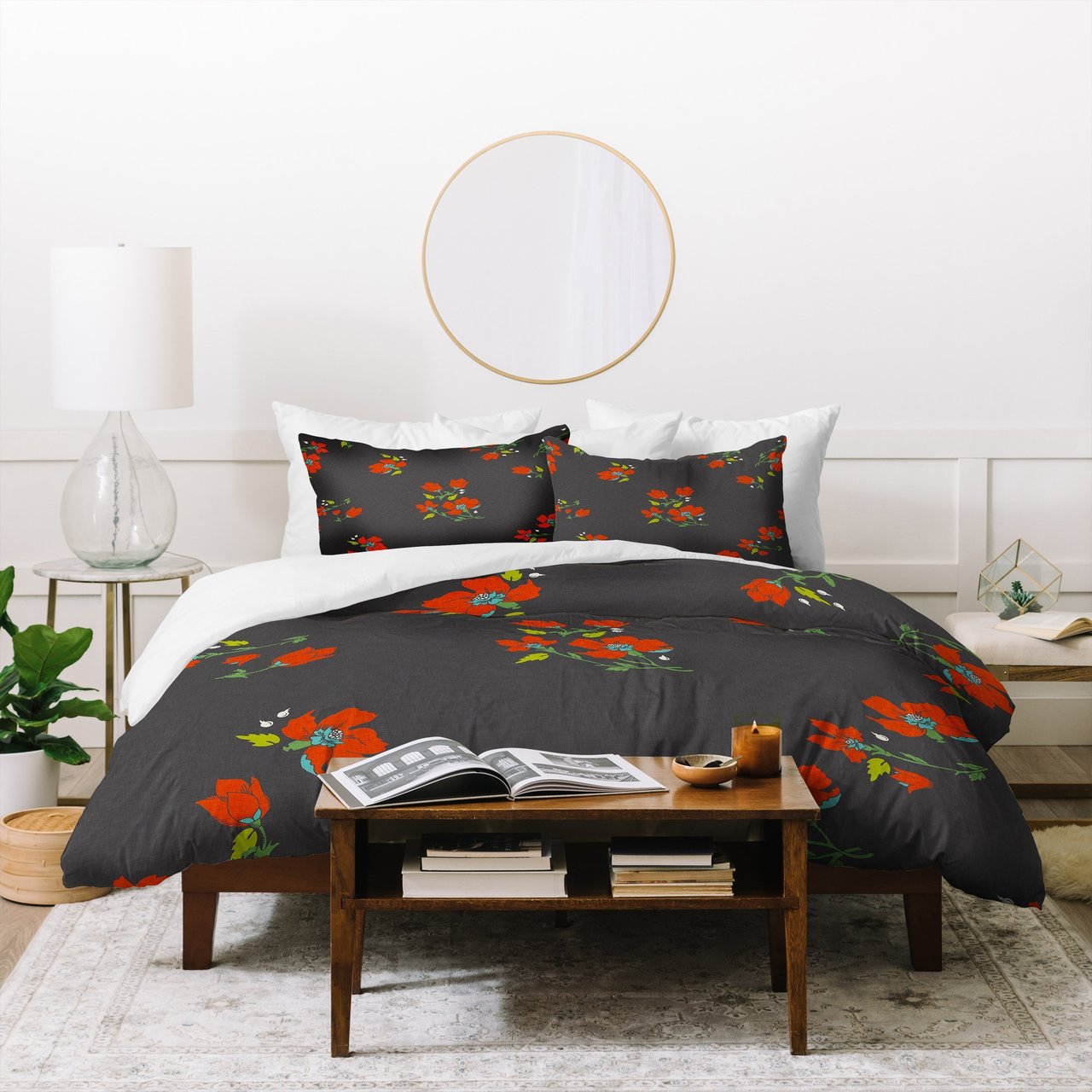 Holli Zollinger Bohemian Farmhouse Floral Duvet Cover
