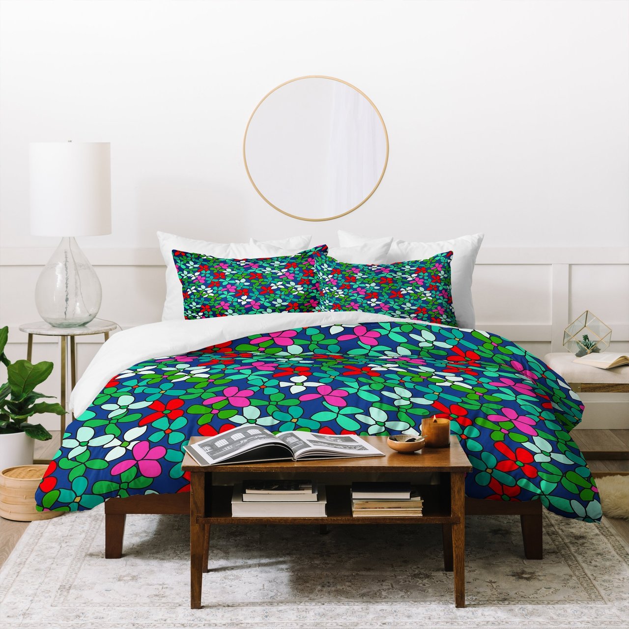 Holli Zollinger Bouquet Dark Duvet Cover
