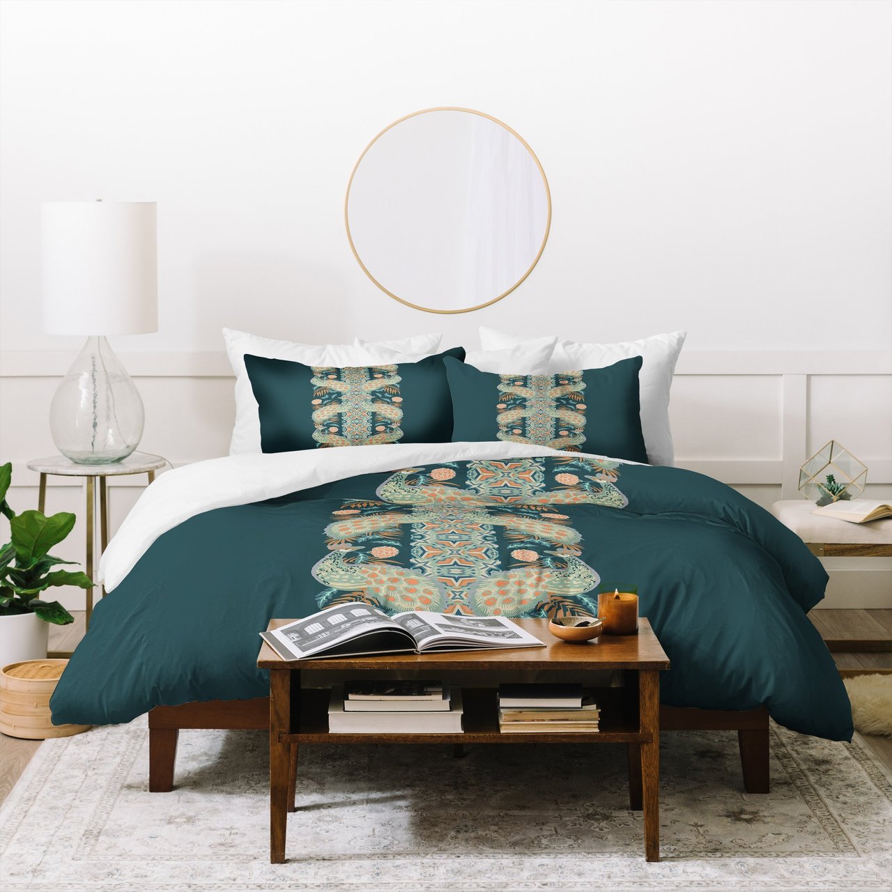Holli Zollinger CHATEAU PEACOCK Duvet Cover