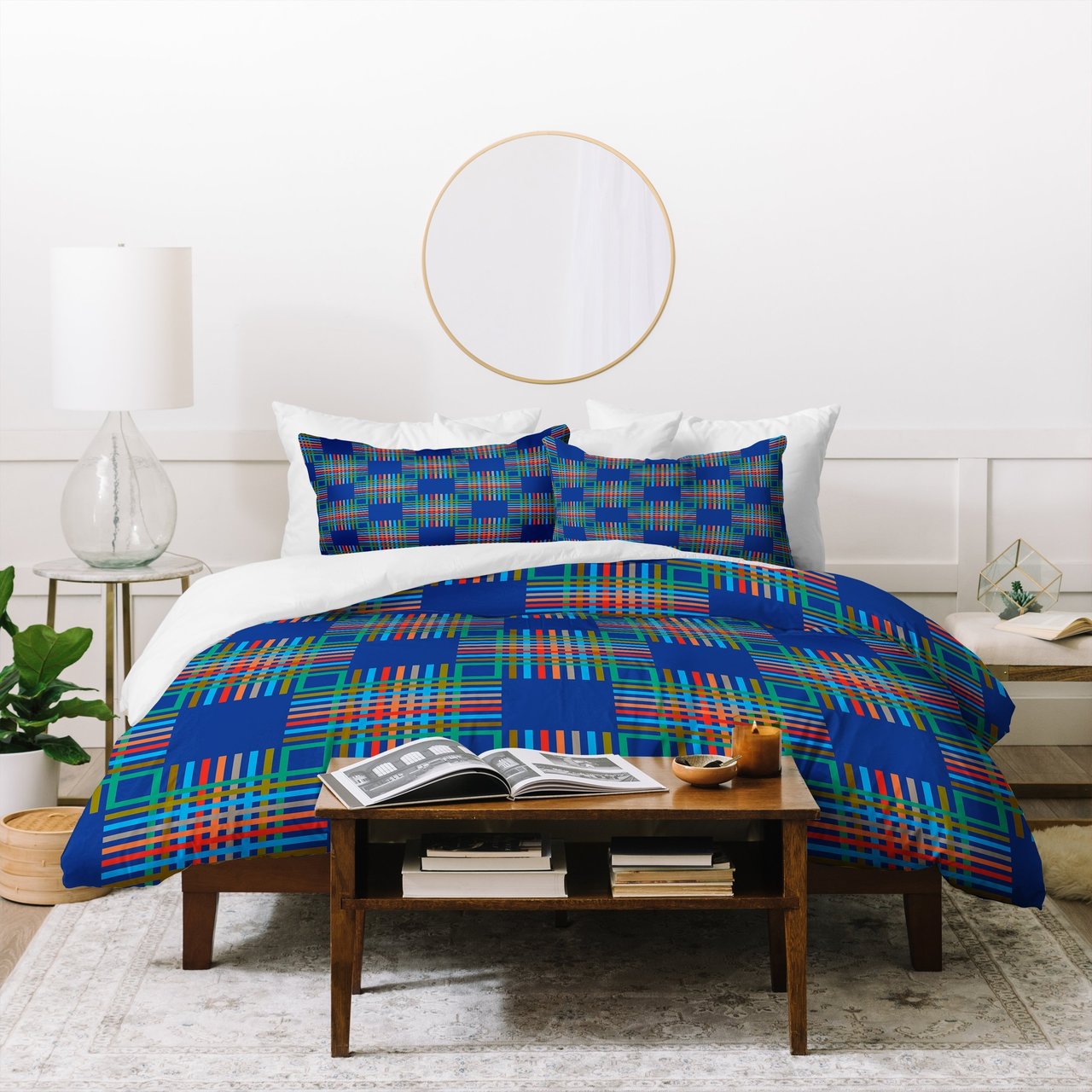 Holli Zollinger Cross Hatch Blue Duvet Cover