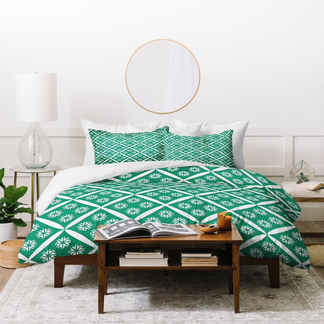 Holli Zollinger Crosshatch Flower Duvet Cover