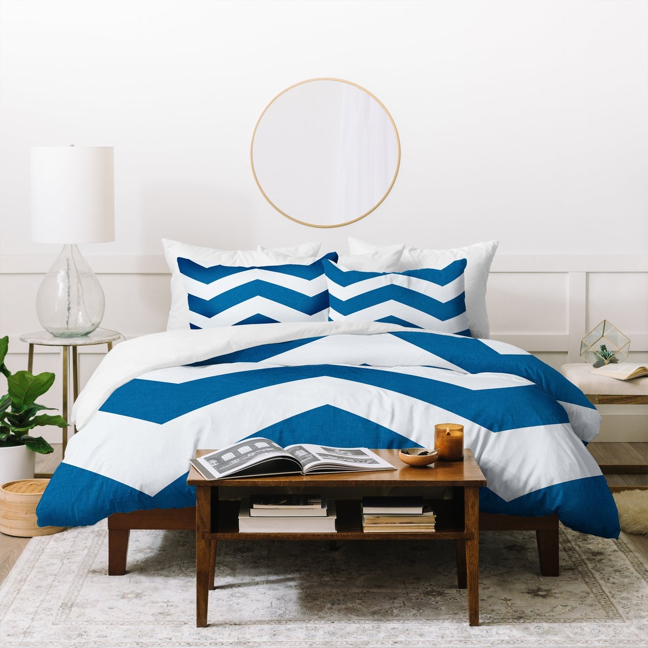 Holli Zollinger Denim Chevron Duvet Cover