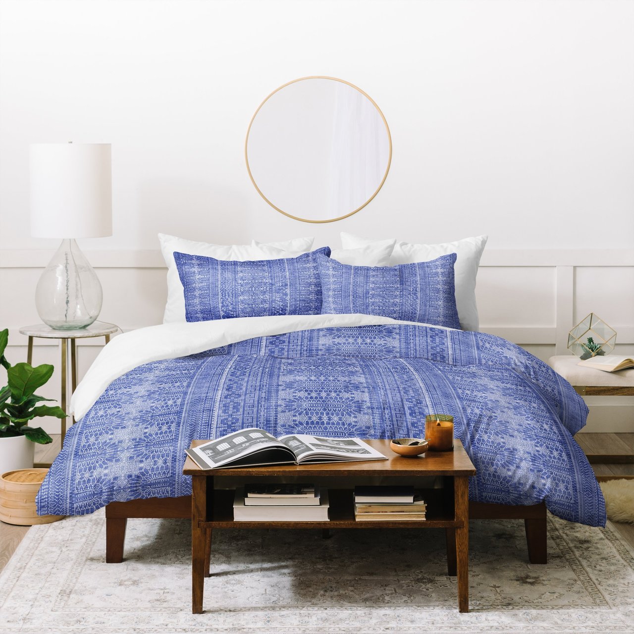 Holli Zollinger DOTTED BOHEME DENIM Duvet Cover