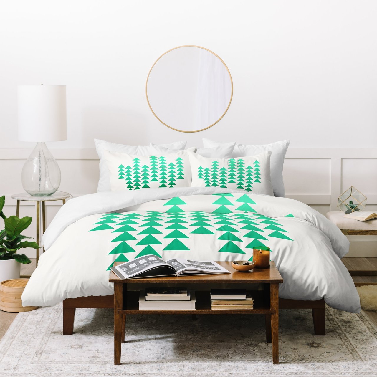 Holli Zollinger Emerald Arrowing Duvet Cover