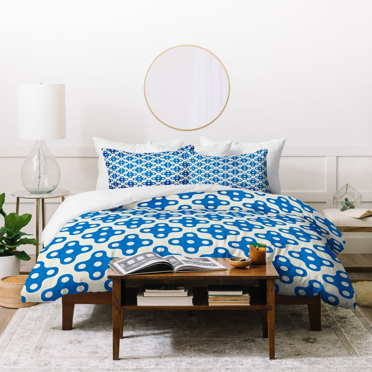Holli Zollinger Four Dot Blue Duvet Cover
