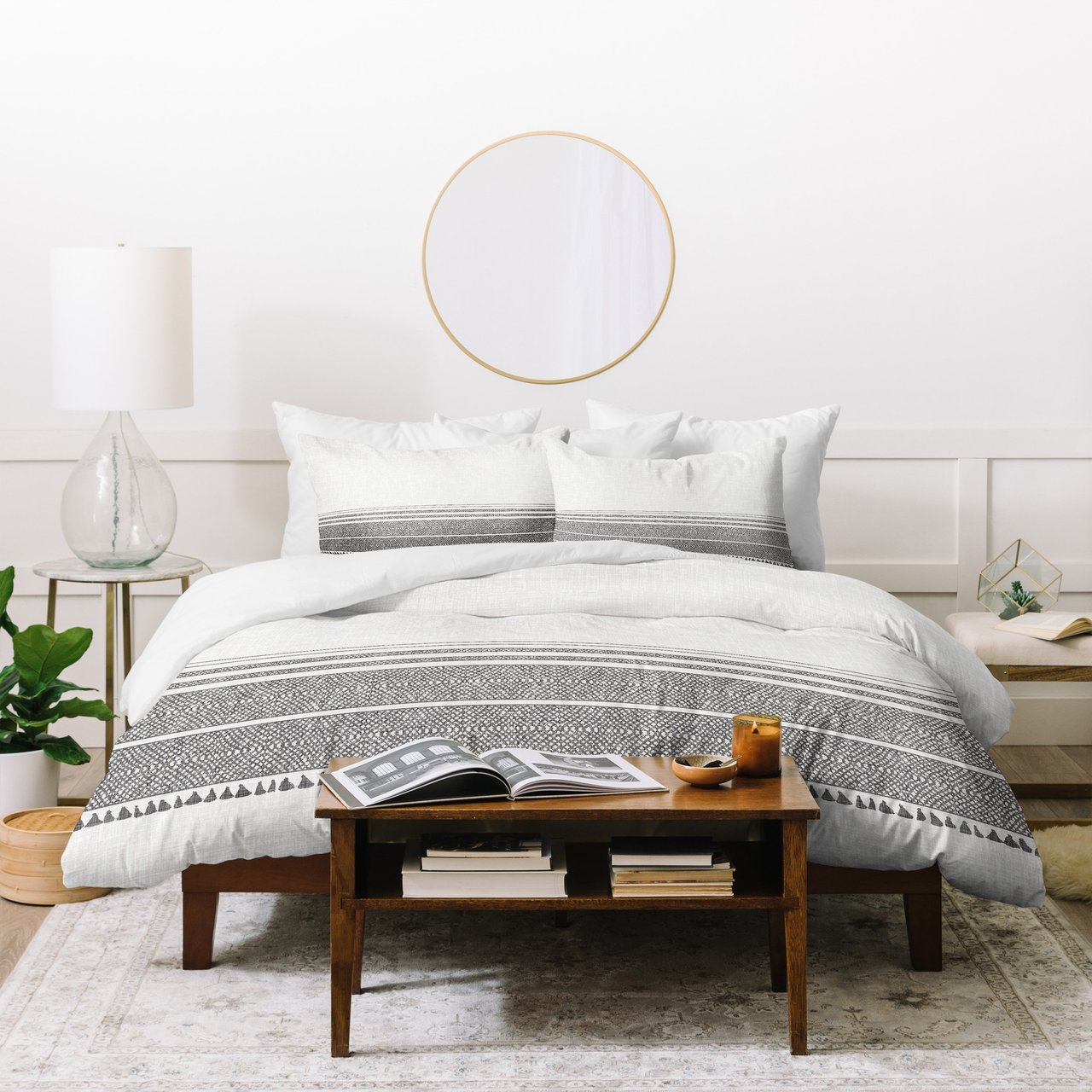 Holli Zollinger FRENCH LINEN CHARCOAL TASSEL Duvet Cover Bedding Sets