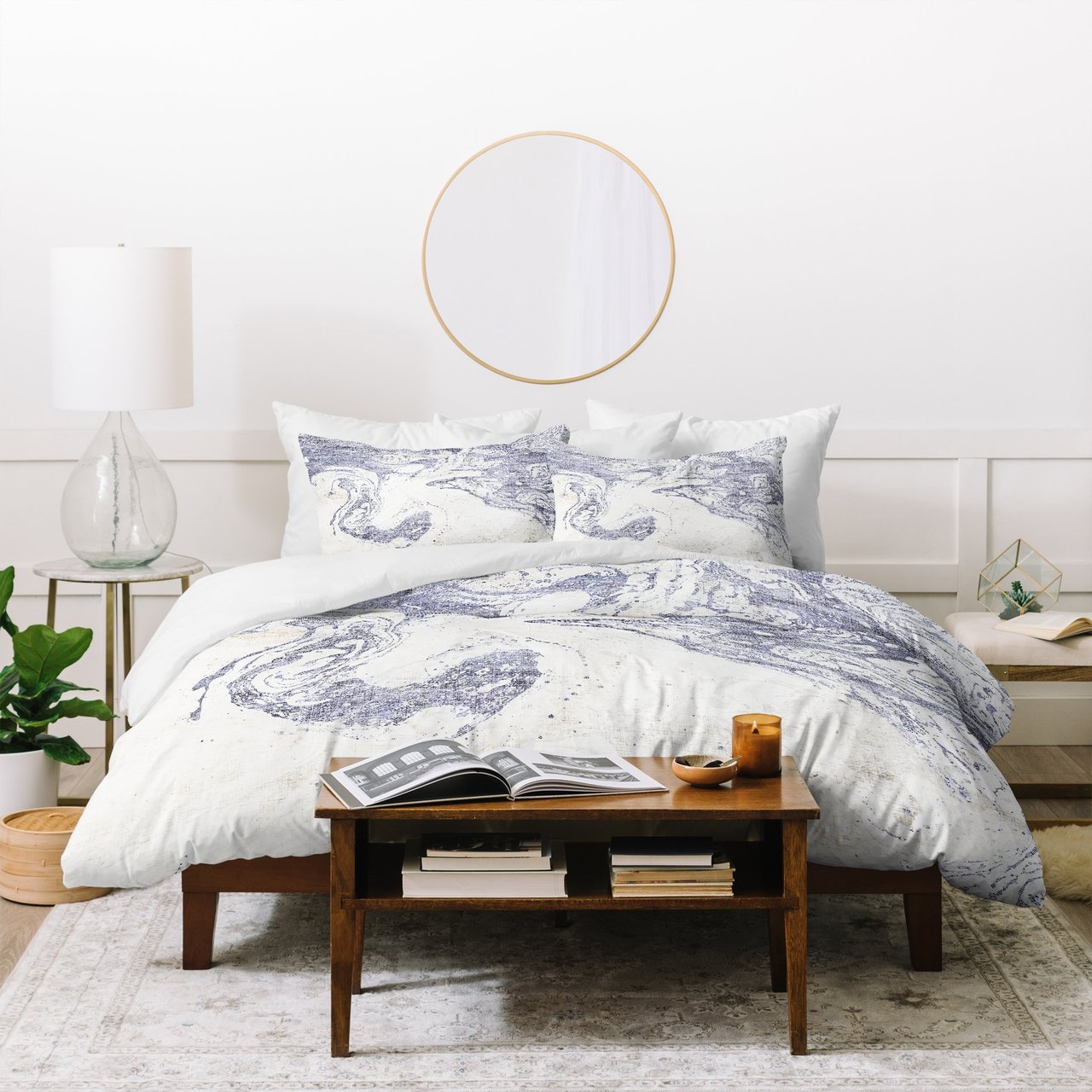 Holli Zollinger FRENCH LINEN MARBLE Duvet Cover