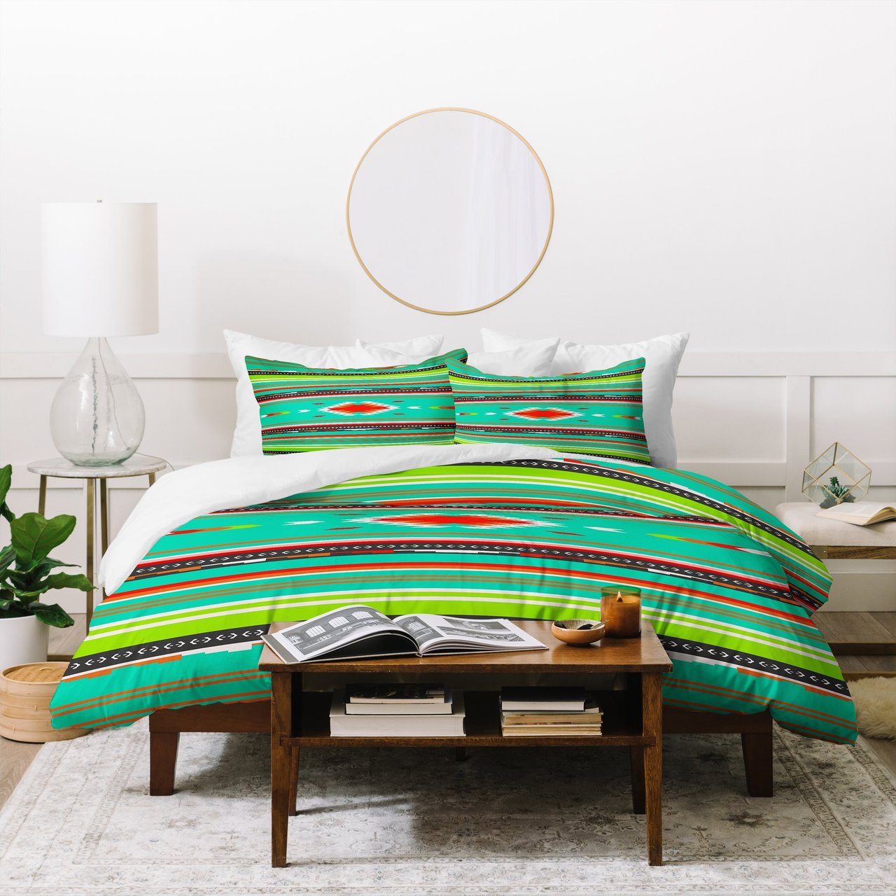 Holli Zollinger Kawa Turquoise Blanket Duvet Cover