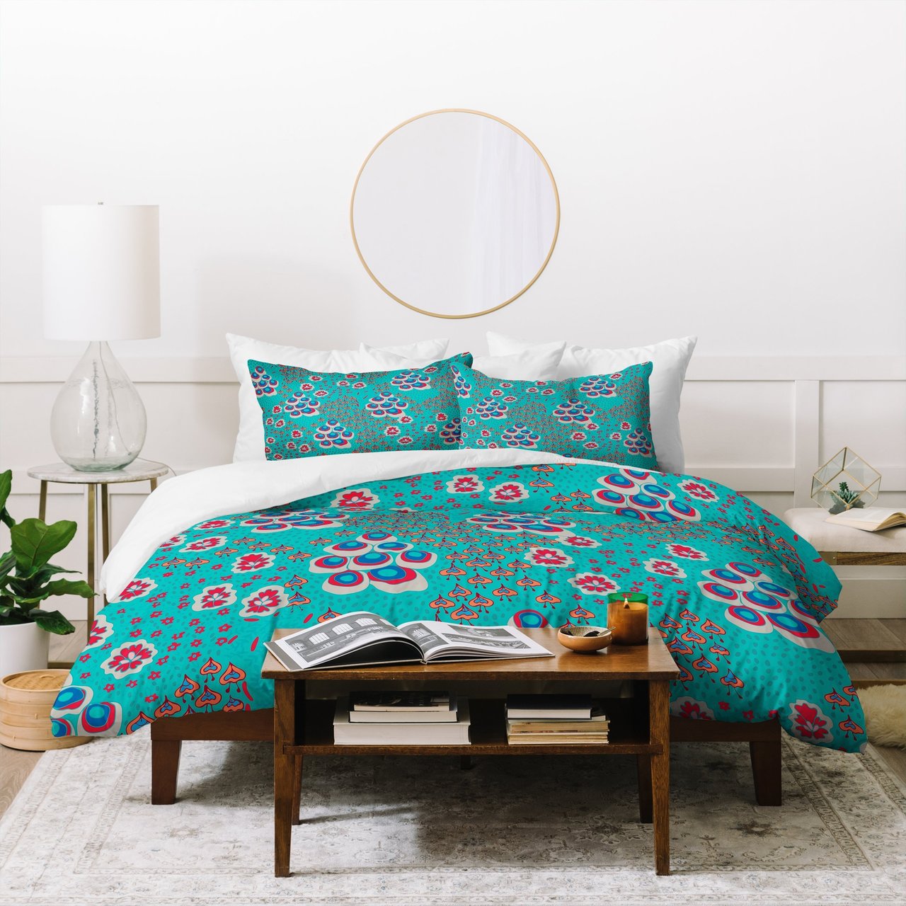 Holli Zollinger Liberty Turquoise Duvet Cover