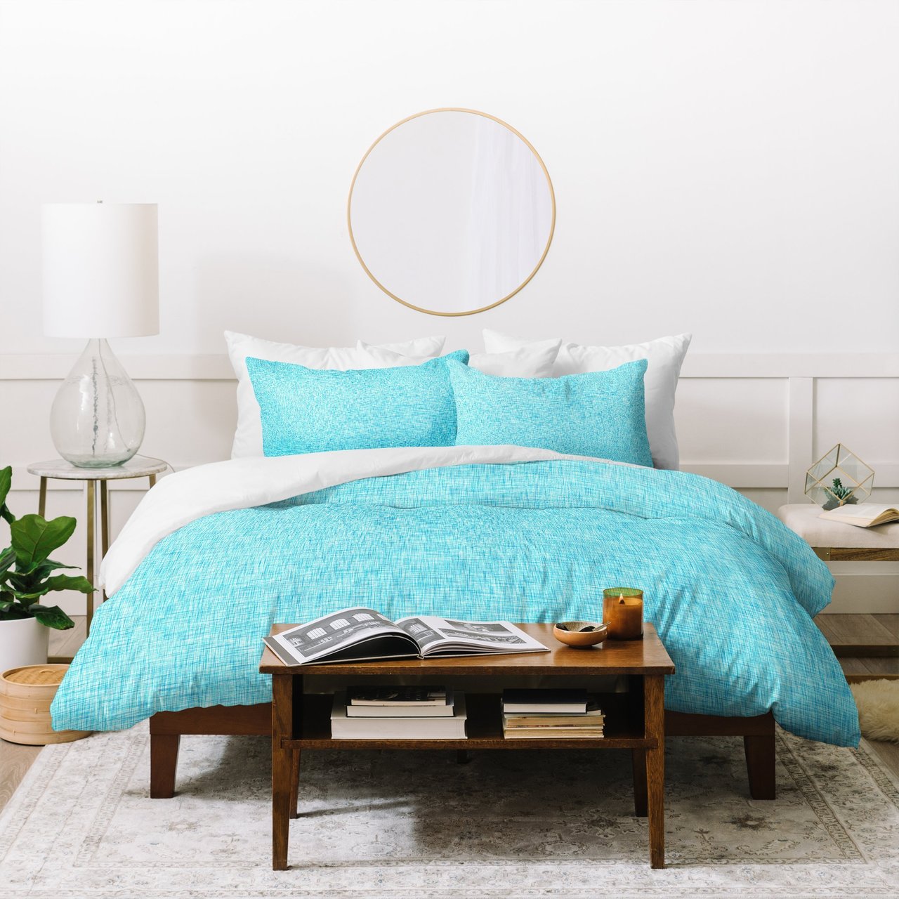 Holli Zollinger LINEN AQUA Duvet Cover