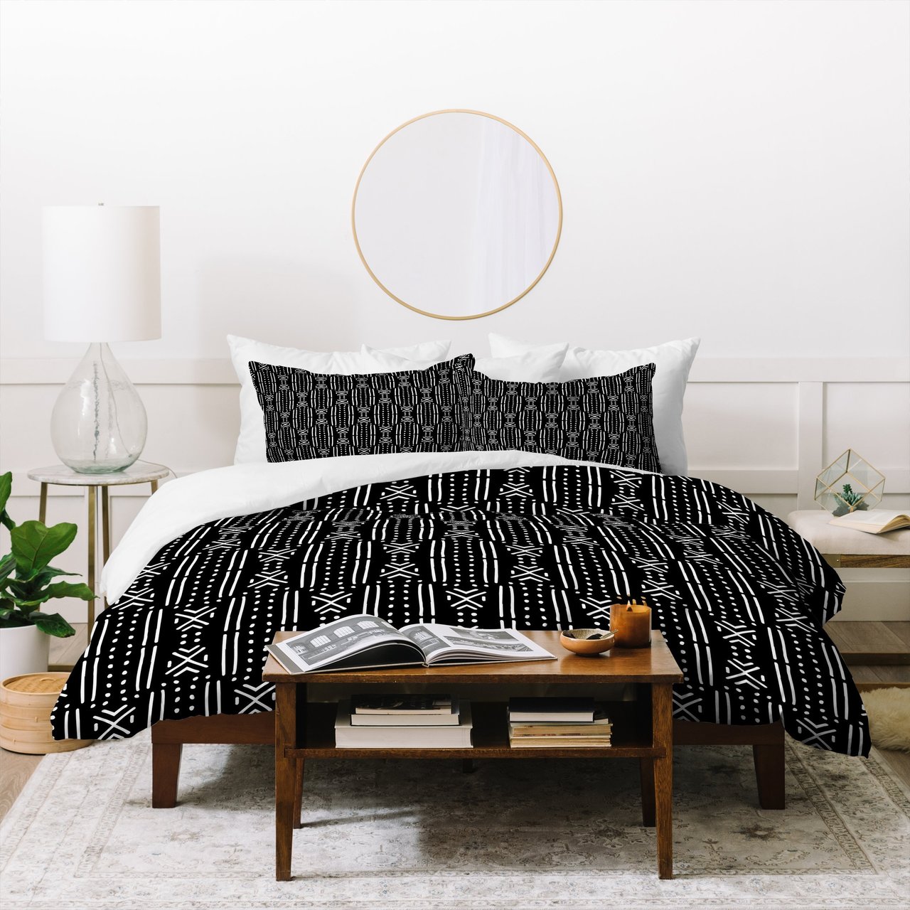 Holli Zollinger MUDCLOTH BLACK Duvet Cover Bedding Sets