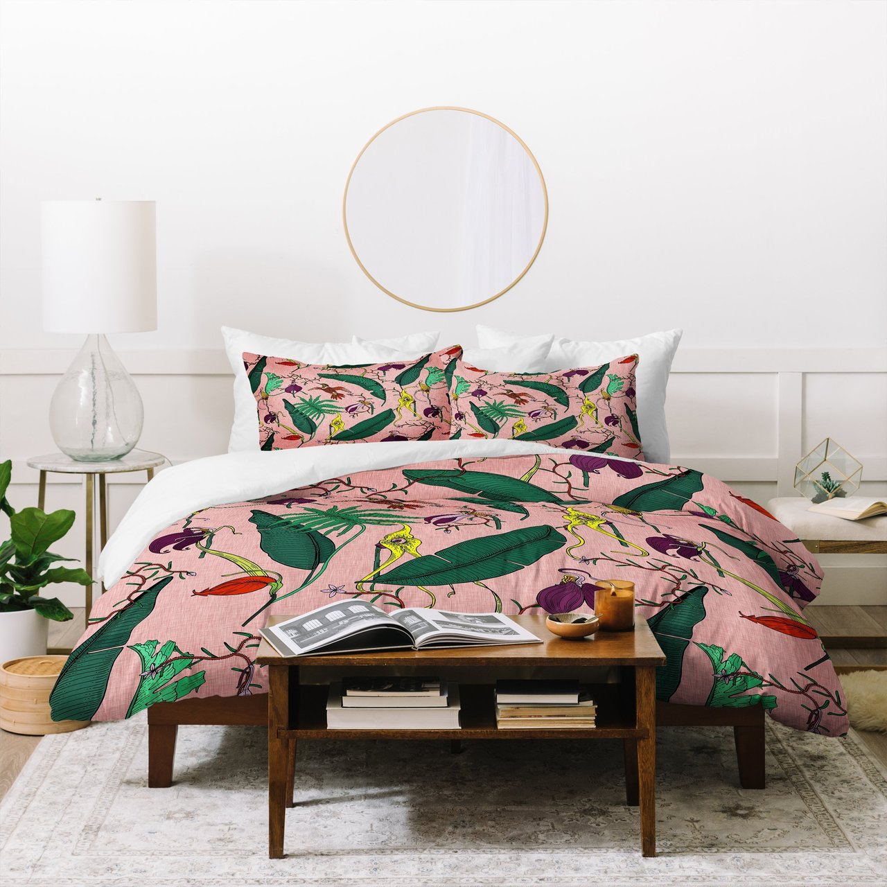 Holli Zollinger ORCHID GARDEN PINK Duvet Cover