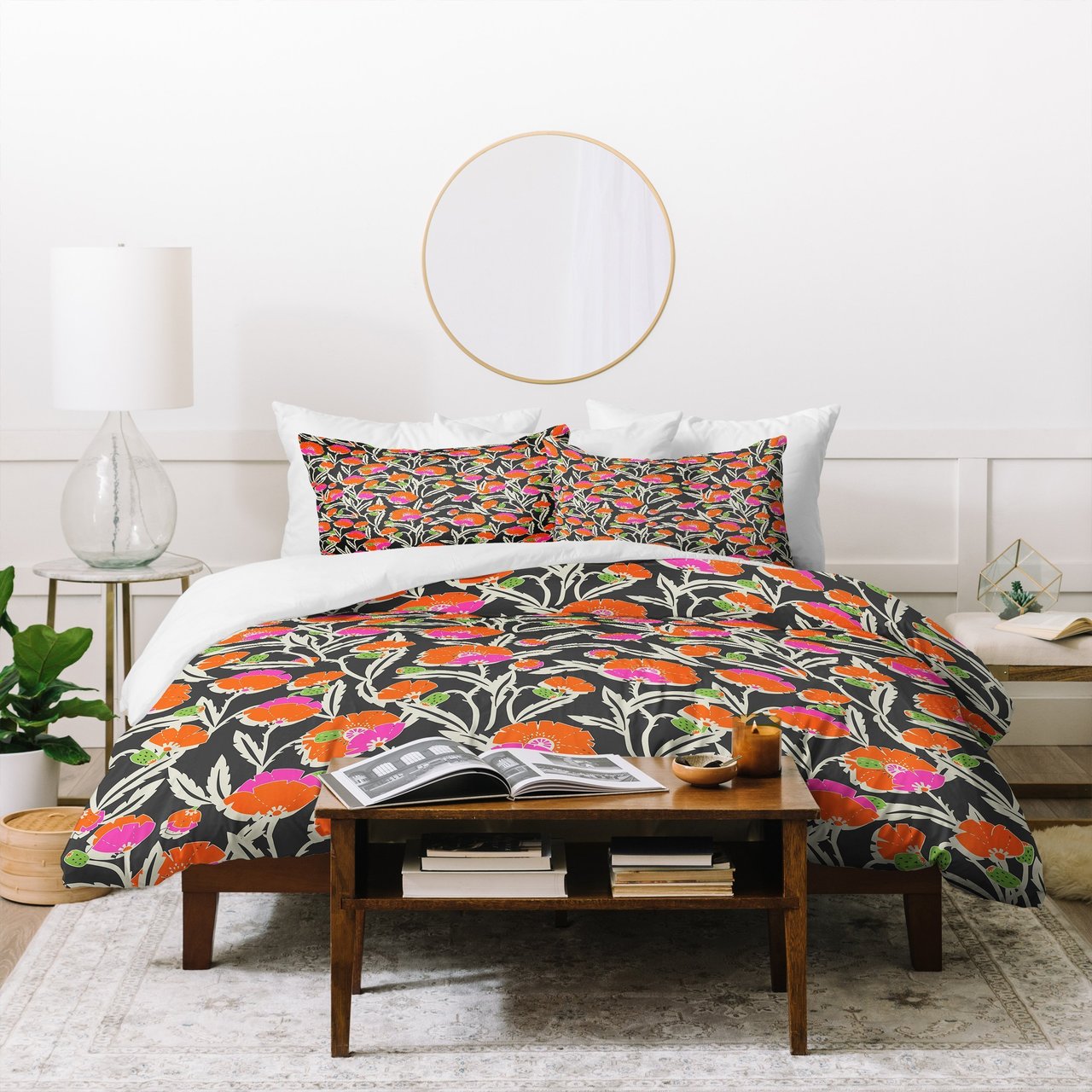 Holli Zollinger Zebrini Floral Duvet Cover