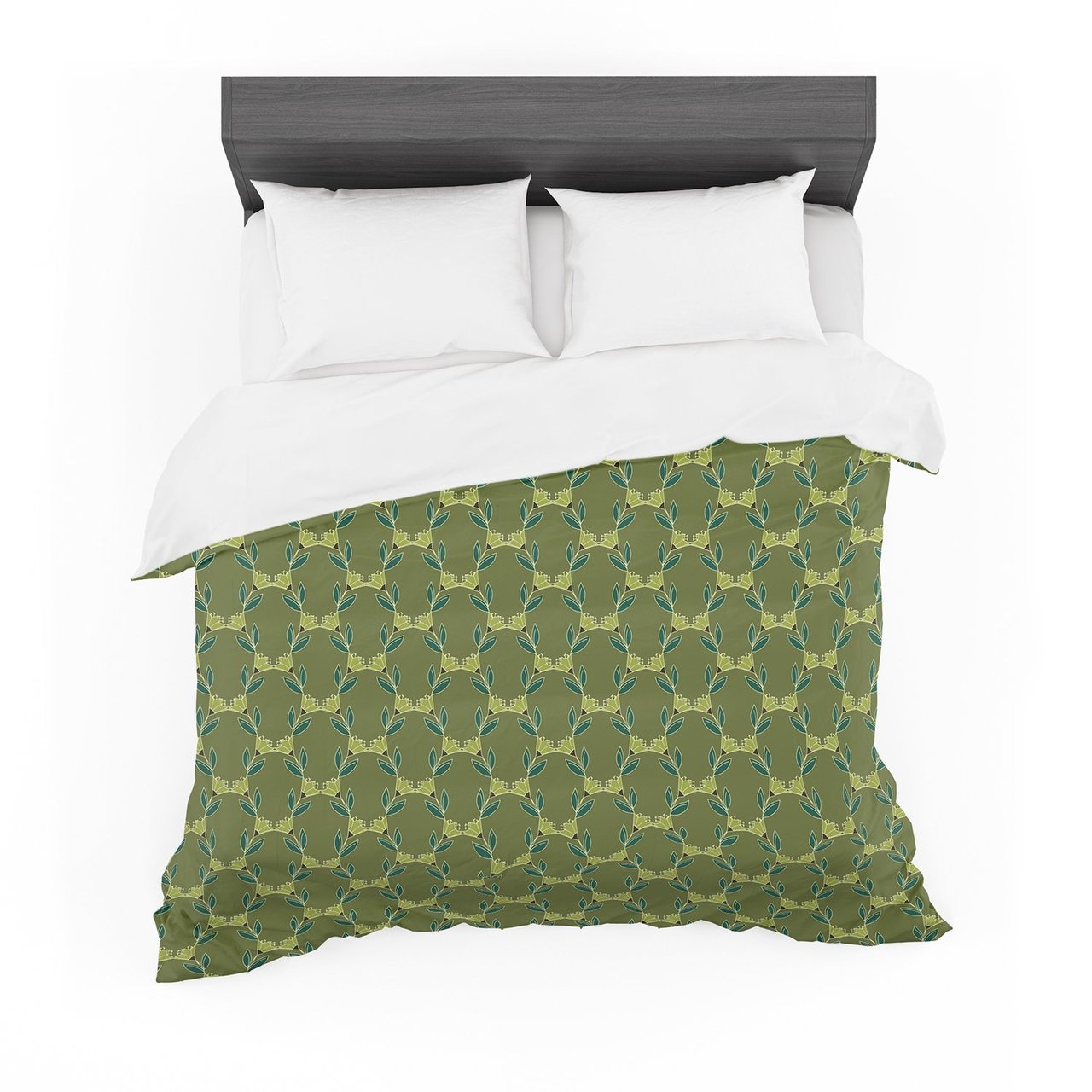 Holly Helgeson ‘Flora Vine’ Olive Green Featherweight3D Customized Duvet Cover Bedding Sets