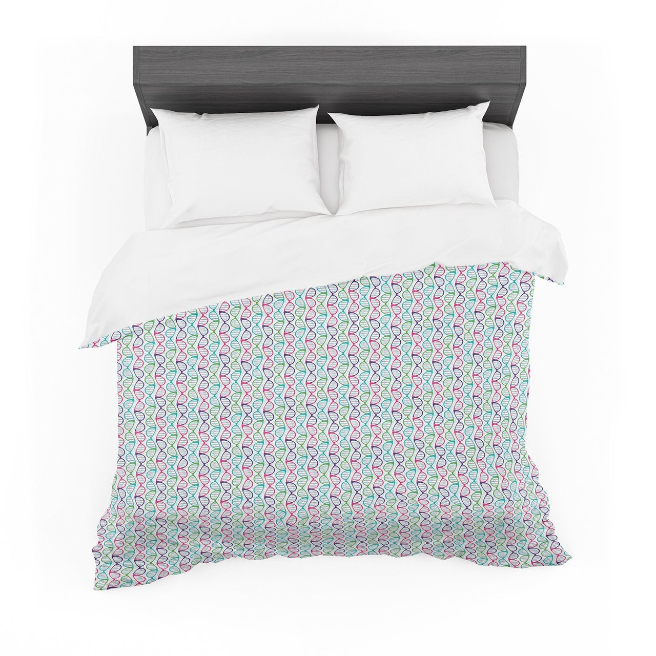 Holly Helgeson ‘Geeky DNA’ Pink Blue Featherweight3D Customized Duvet Cover Bedding Sets