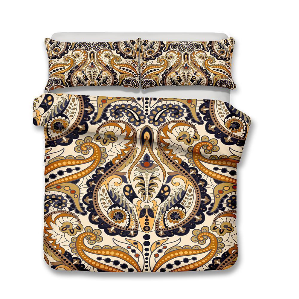 Home Decor Design Art Print Bedroom Bohemia Purple Theme Bohemian Comforter Boho Bedspreadss3D Customized Duvet Cover Bedding Sets