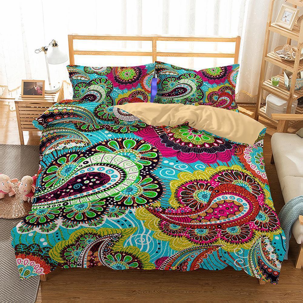 Household Items 3 Pieceet Theme Bohemiantyle Printet Variousize3D Customized Duvet Cover Bedding Sets