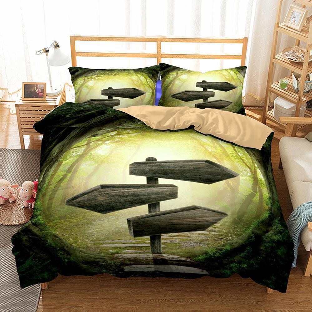 Household Items Theme Dream Forest Digital Printing 3 Pieceset of Variousizess3D Customized Duvet Cover Bedding Sets