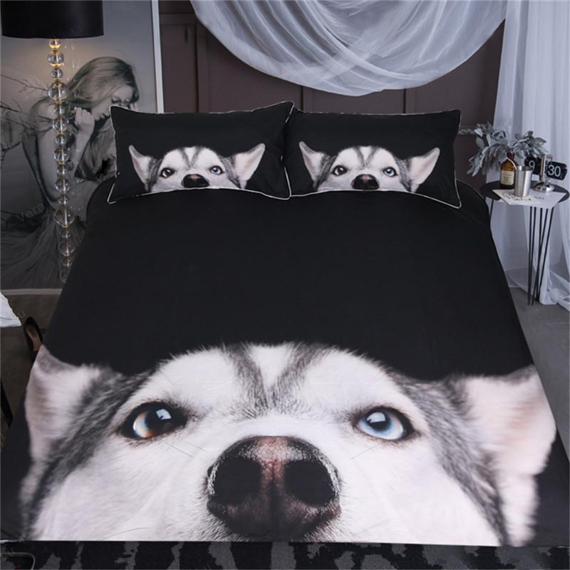 Husky 3D Customized Duvet Cover Bedding Sets