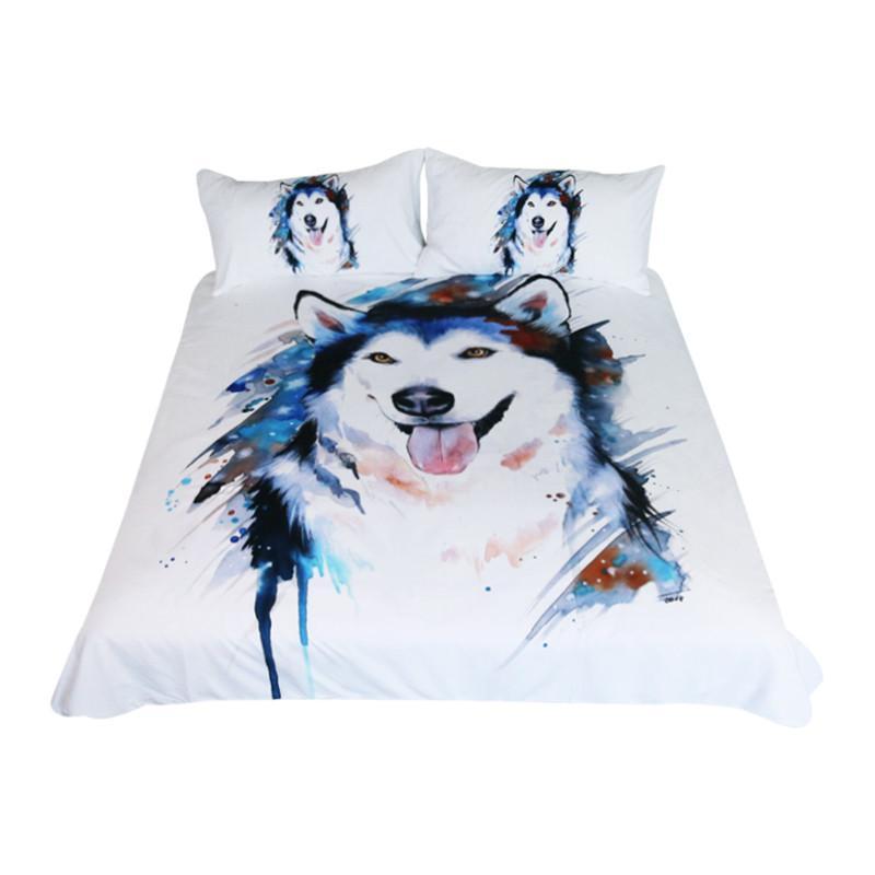 Husky by Pixie Cold Art 3D Customized Duvet Cover Bedding Sets