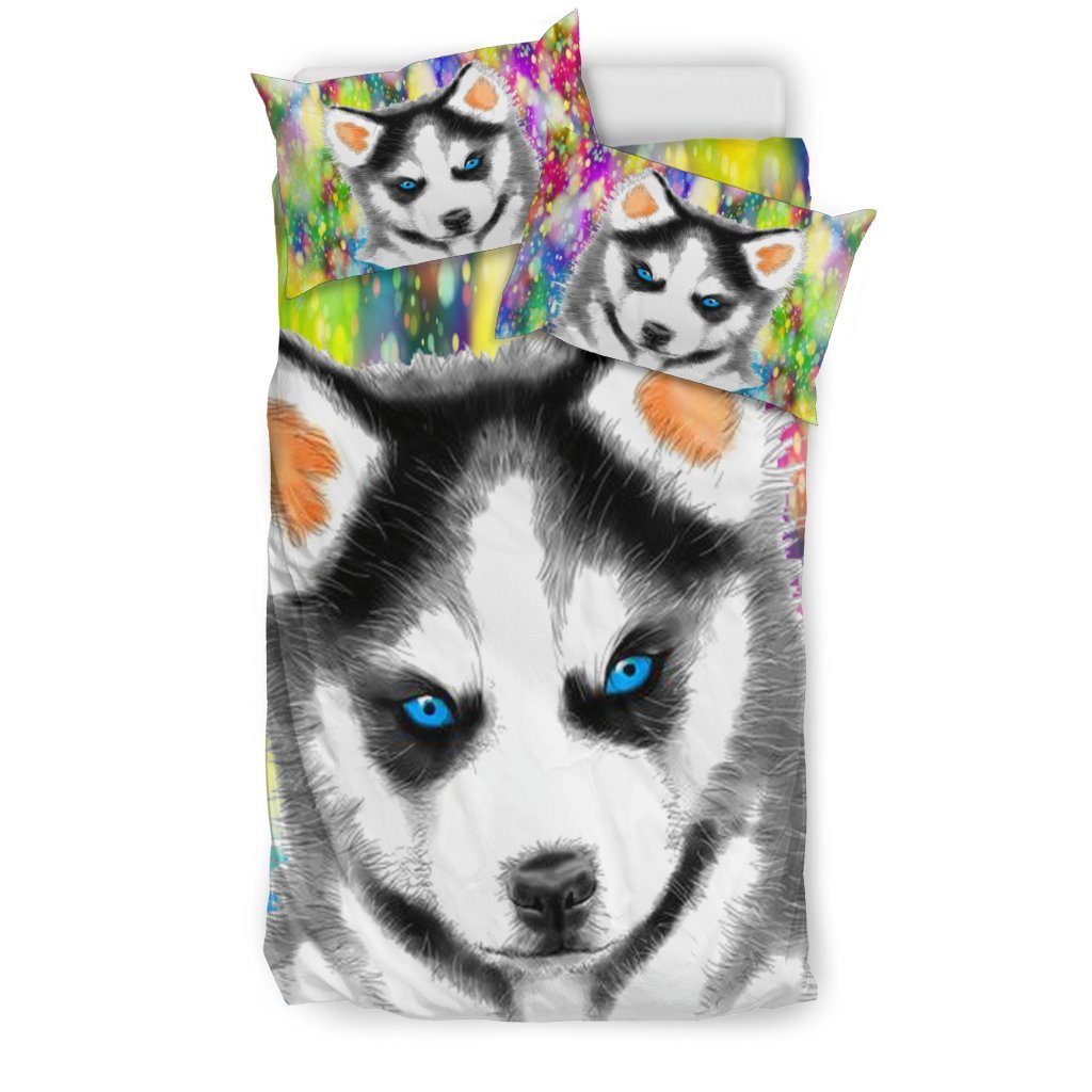 Husky Puppy 3D Customized Duvet Cover Bedding Sets