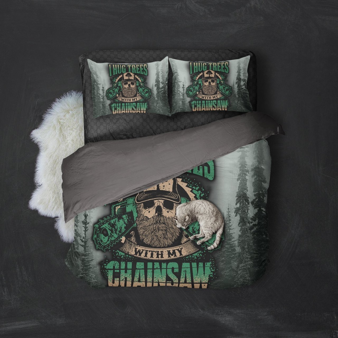 I Hug Trees Chainsaw 3D Customized Duvet Cover Bedding Sets