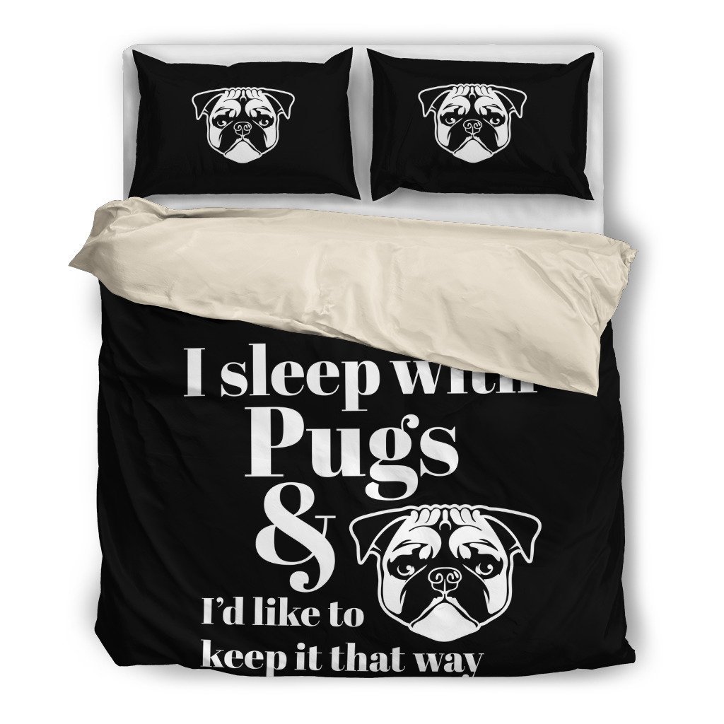 I leep With Pugs 3D Customized Duvet Cover Bedding Sets