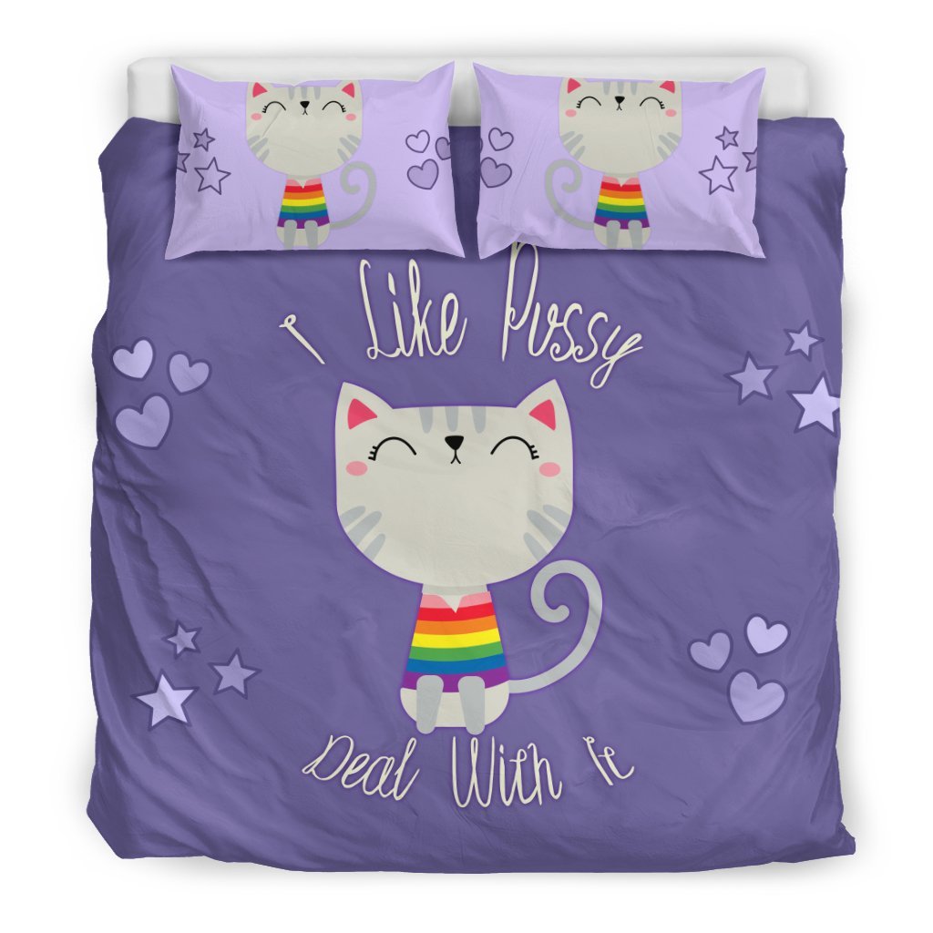 I Like Pussy Deal With It 3D Customized Duvet Cover Bedding Sets