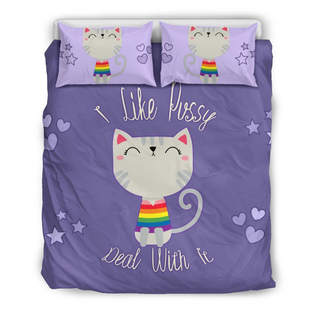 I Like Pussy Deal With It 3D Customized Duvet Cover Bedding Sets