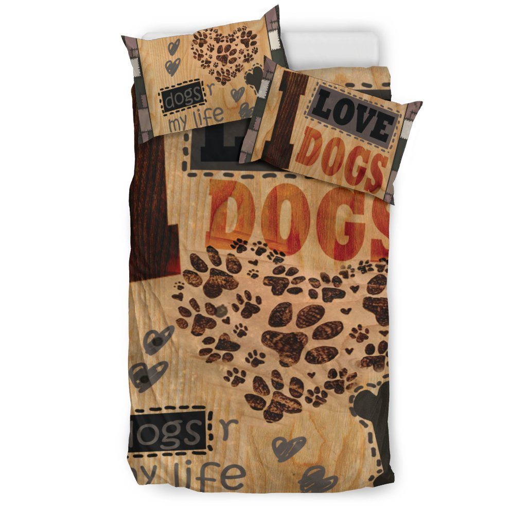 I Love Dogs Duv 3D Customized Duvet Cover Bedding Sets