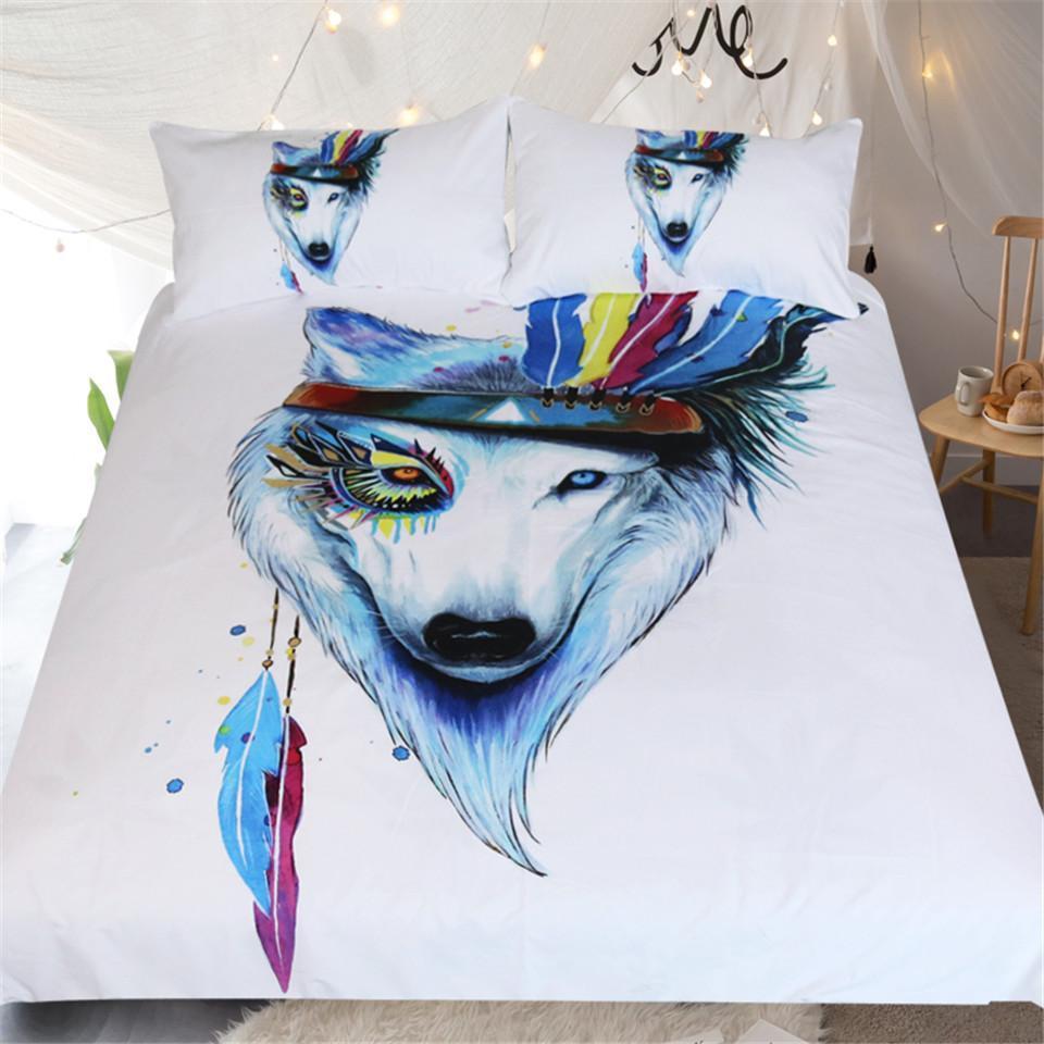 Ice Wolf by Pixie Cold Art Bedding Set (2 Styles)