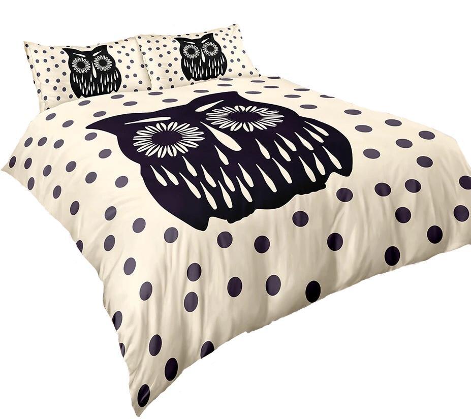 Illustration Owl 3D Customized Duvet Cover Bedding Sets