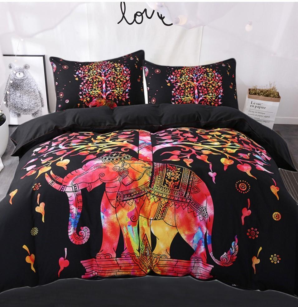 Indian Elephants3D Customized Duvet Cover Bedding Sets