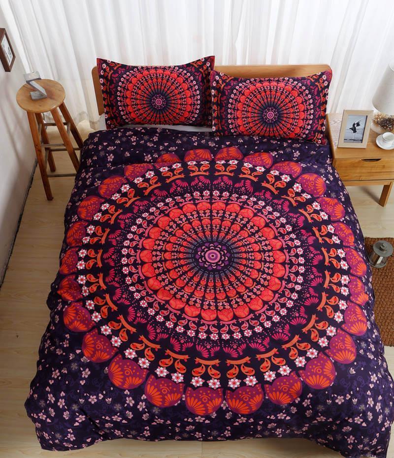 Indian Mandala Bedding Set Duvet Cover Set Comforter Covers California King Size