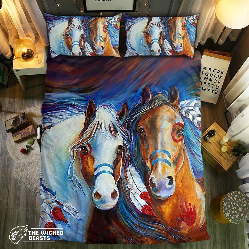 Indian War Horses3D Customized Duvet Cover Bedding Sets