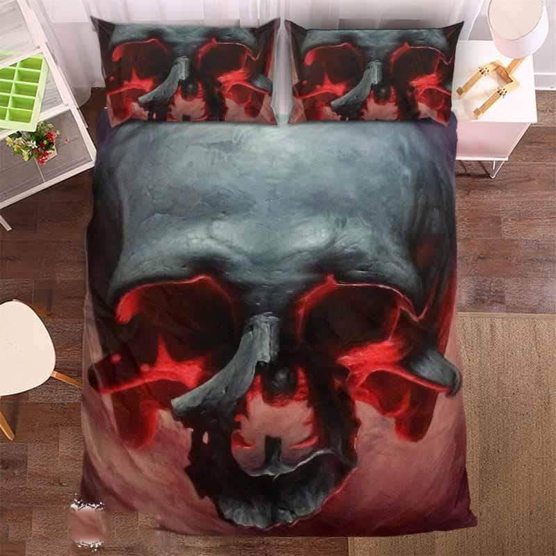 Inside Glow kull 3D Customized Duvet Cover Bedding Sets