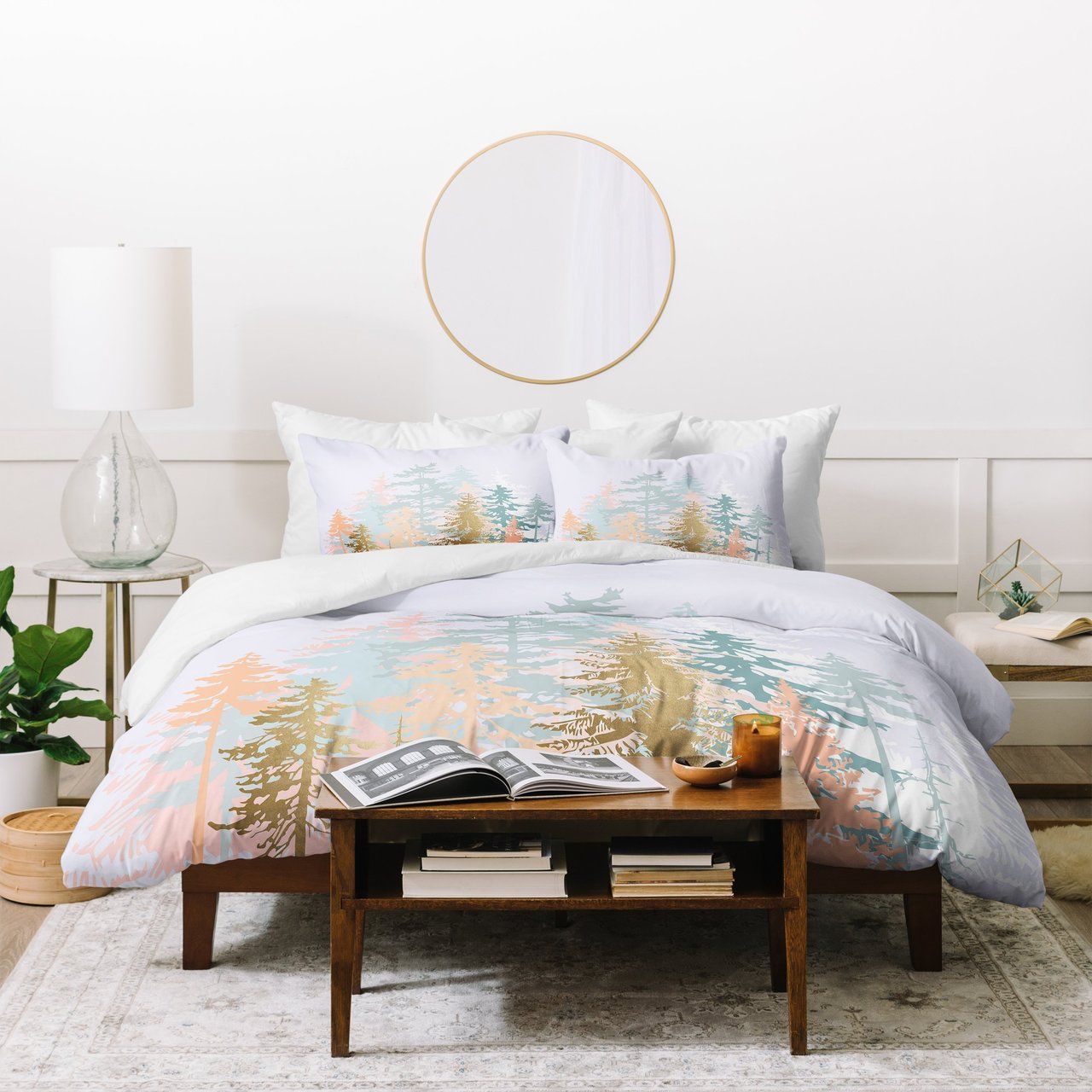 Iveta Abolina Blush Forest Duvet Cover