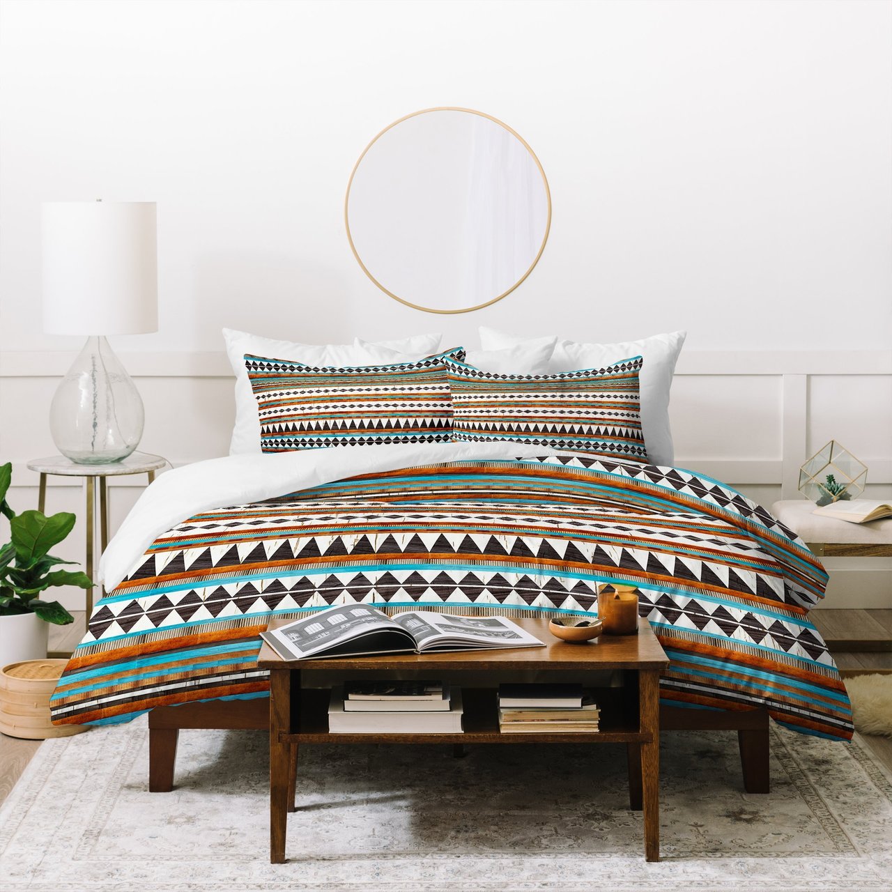 Iveta Abolina Brown Teal Navajo Duvet Cover Bedding Sets