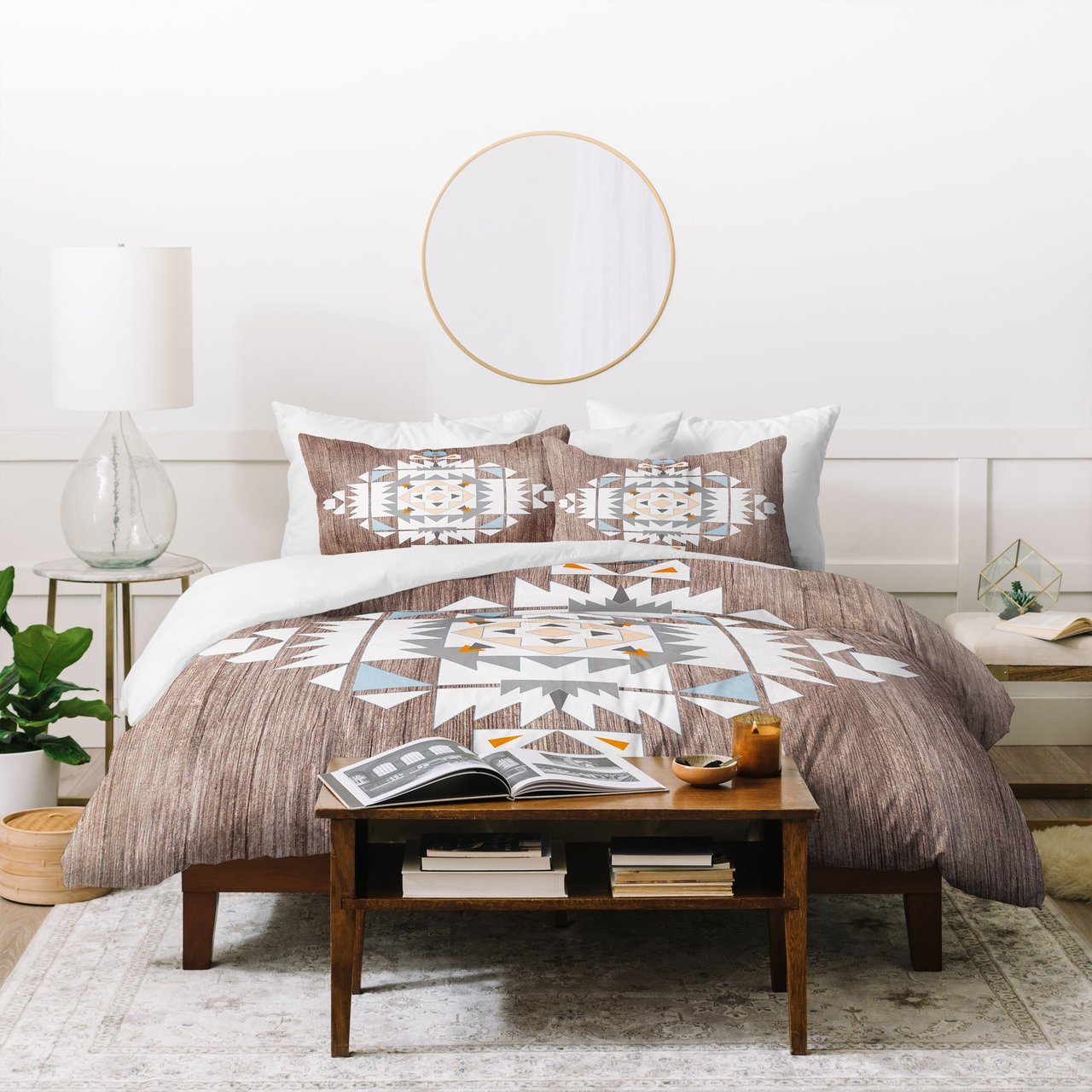 Iveta Abolina Cream Tribal Duvet Cover