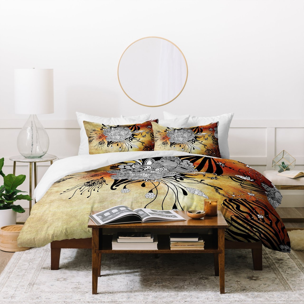 Iveta Abolina Floral Midnight Duvet Cover