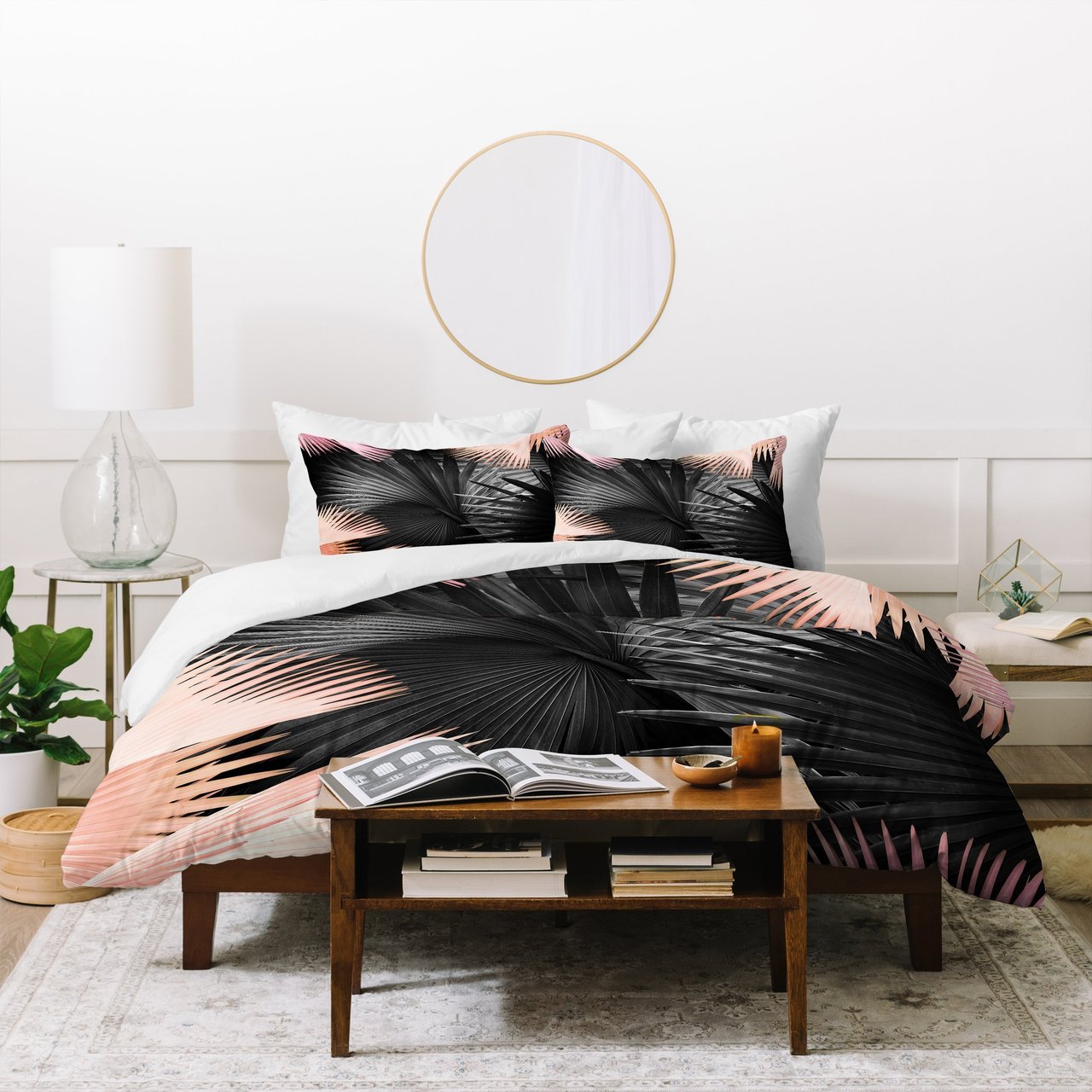 Iveta Abolina Midnight Coral Duvet Cover