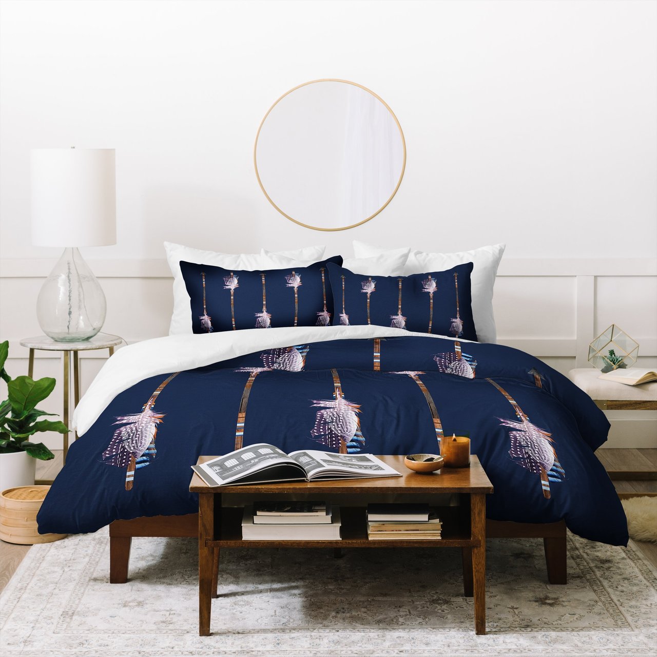 Iveta Abolina Native Blue Arrows Duvet Cover
