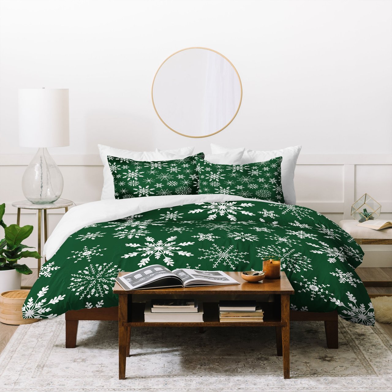 Iveta Abolina Silent Night Green Duvet Cover