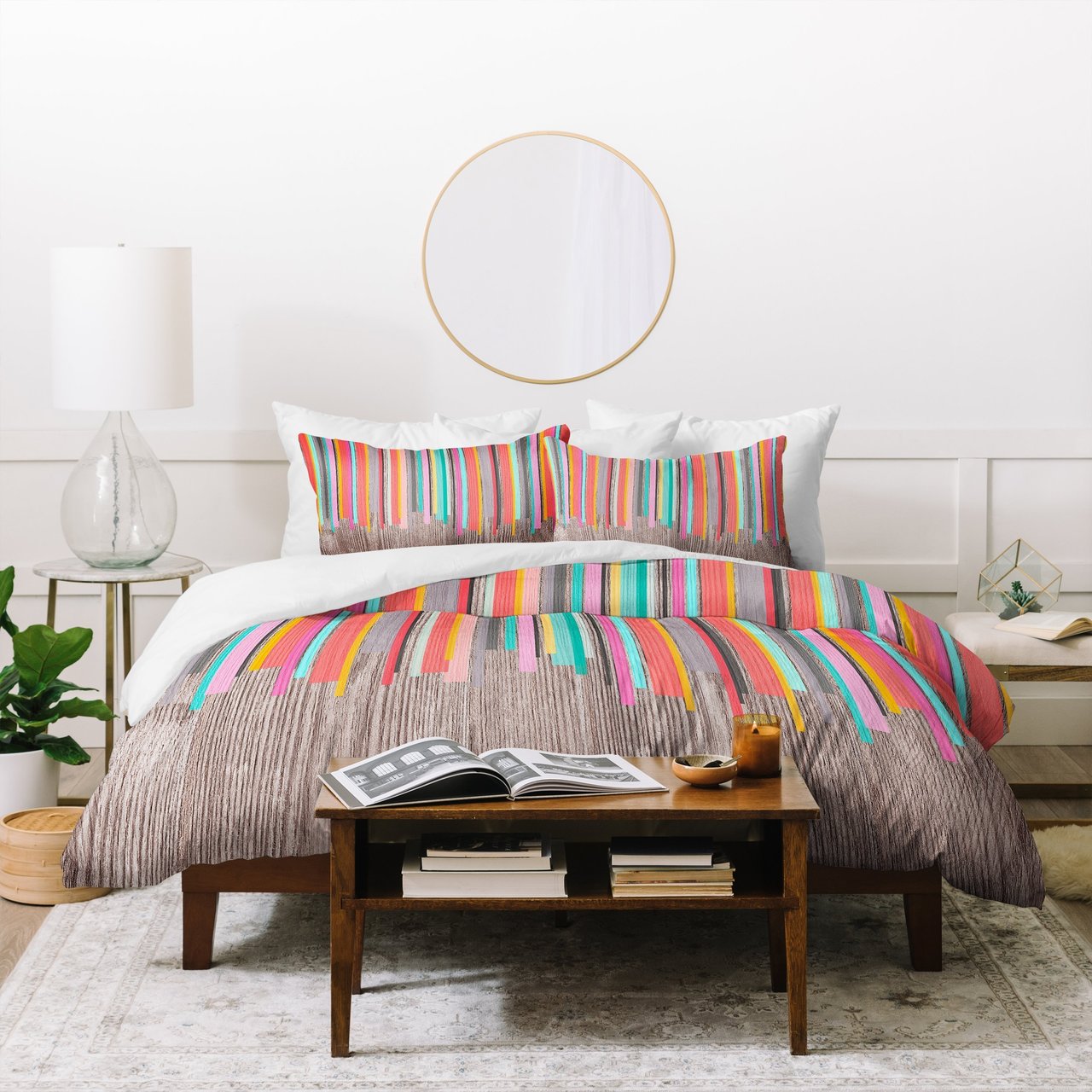 Iveta Abolina Stripe Happy Duvet Cover
