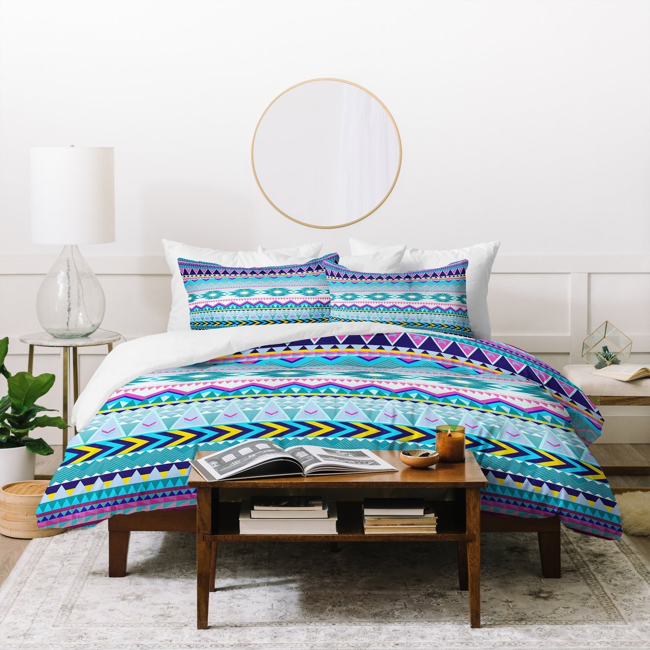 Iveta Abolina Tribal Teal Duvet Cover Bedding Sets