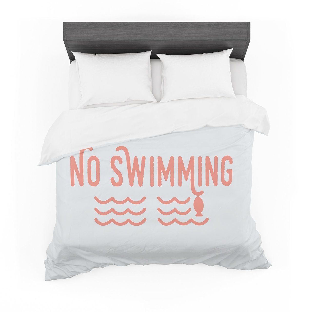 Jackie Rose ‘Nowimming’ Pink Typography Featherweight3D Customized Duvet Cover Bedding Sets