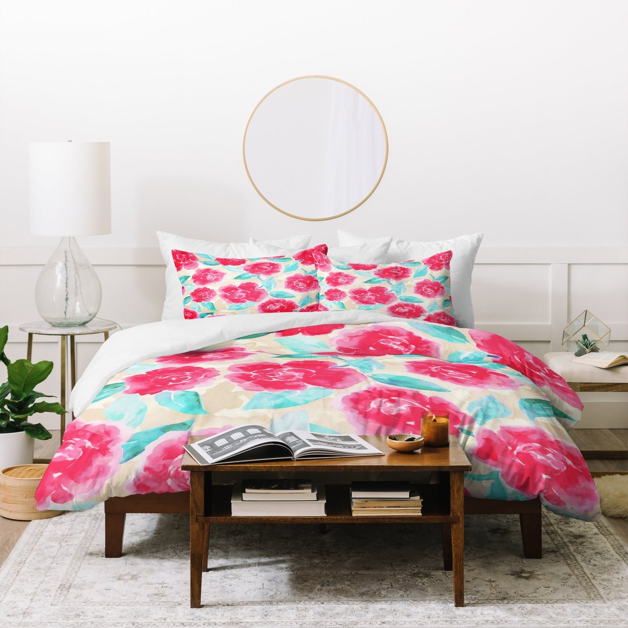 Jacqueline Maldonado Cottage Peonies Pink Duvet Cover